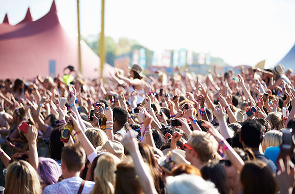 Image of a crowd at a festival.