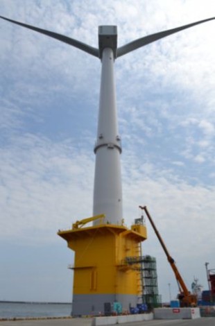 Image of the world’s biggest floating wind turbine.