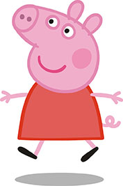 Peppa running.