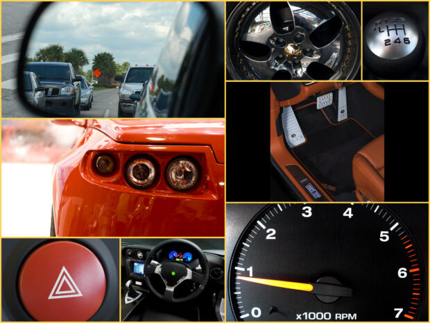 A collage of car body parts - collection