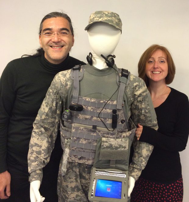 Asha and Stan today with the third member of their team: the soldier system.