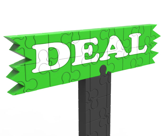 Deal Meaning Bargain Promotion Discount Reduction Or Agreement.