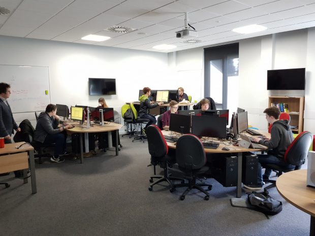 Game development students at Cardiff Metropolitan University.