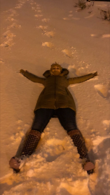 Me making a snow angel