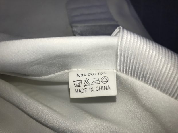 Label from inside the dress which says made in China