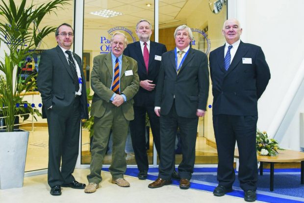 Left to right: Me, Trevor, David Bunting CEO Baylis Brands, Ron Marchant previous IPO CEO and John Grant OBE, Patent Attorney at Baylis Brands. 