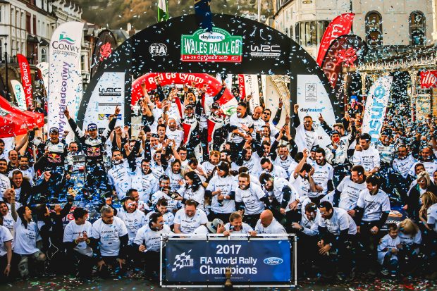 M-Sport celebrate Wales Rally GB 2017