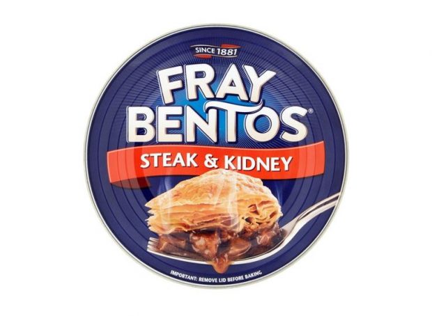 Fray Bentos pie in a tin