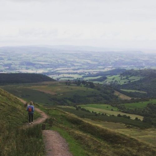 Me walking at Hay Bluff