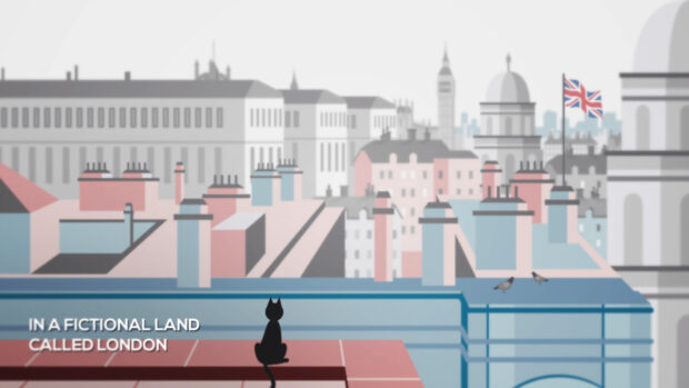 Background of London from one of the films.