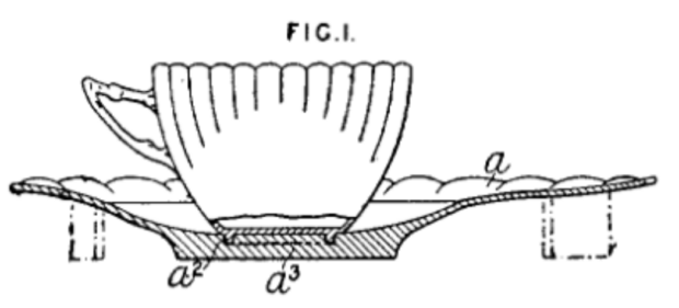 Drawing of Tea cup and saucer patent