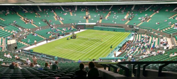 A picture of court one at Wimbledon
