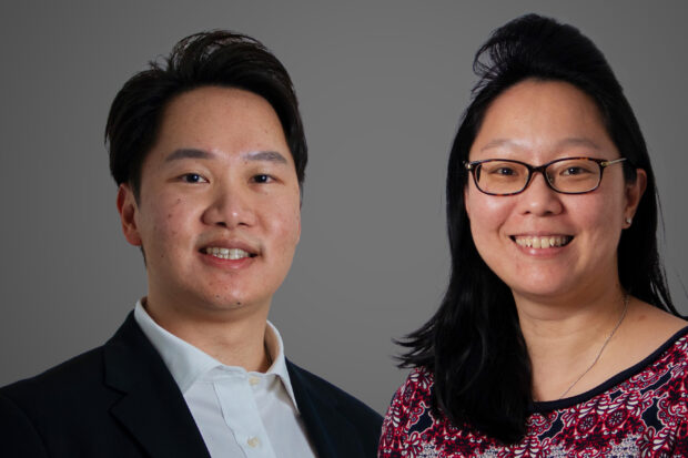 SE Asia attachés, Christabel Koh (right) and Desmond Tan (left)