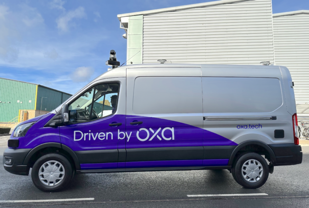 A Ford E-Transit retrofitted with automotive-grade AV technology run by Oxa Driver software which is doing route testing around Oxford (Copyright: Oxa)