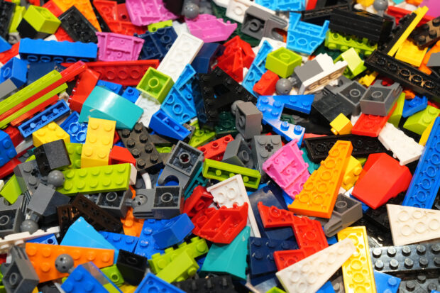 Assorted multicolour LEGO bricks