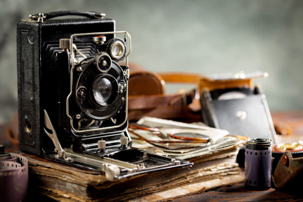 A vintage camera